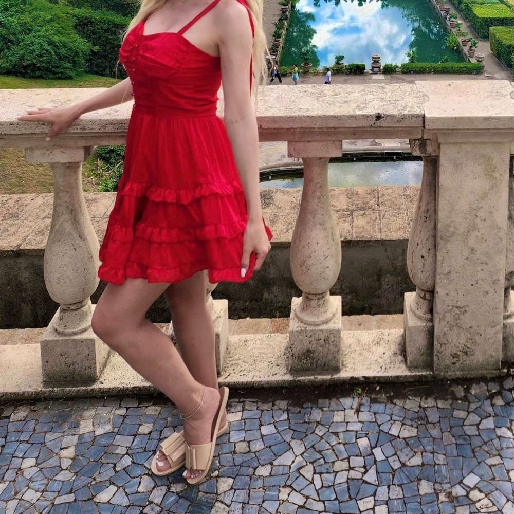 Red summer dress